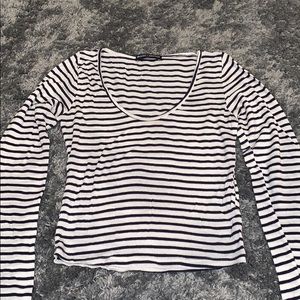 Striped Scoop Neck Long-Sleeve
